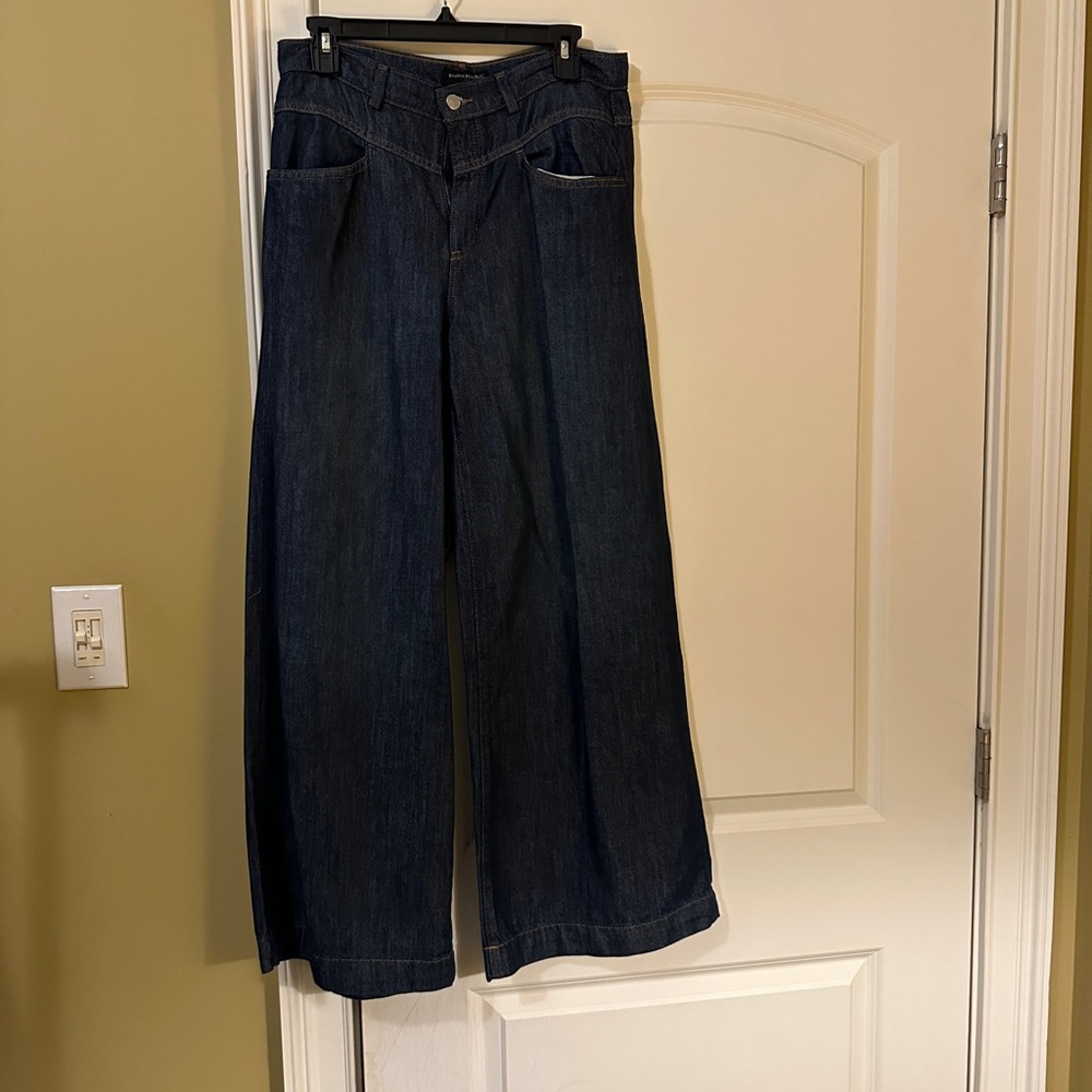 Banana Republic Dark Indigo Wide-Leg Jeans